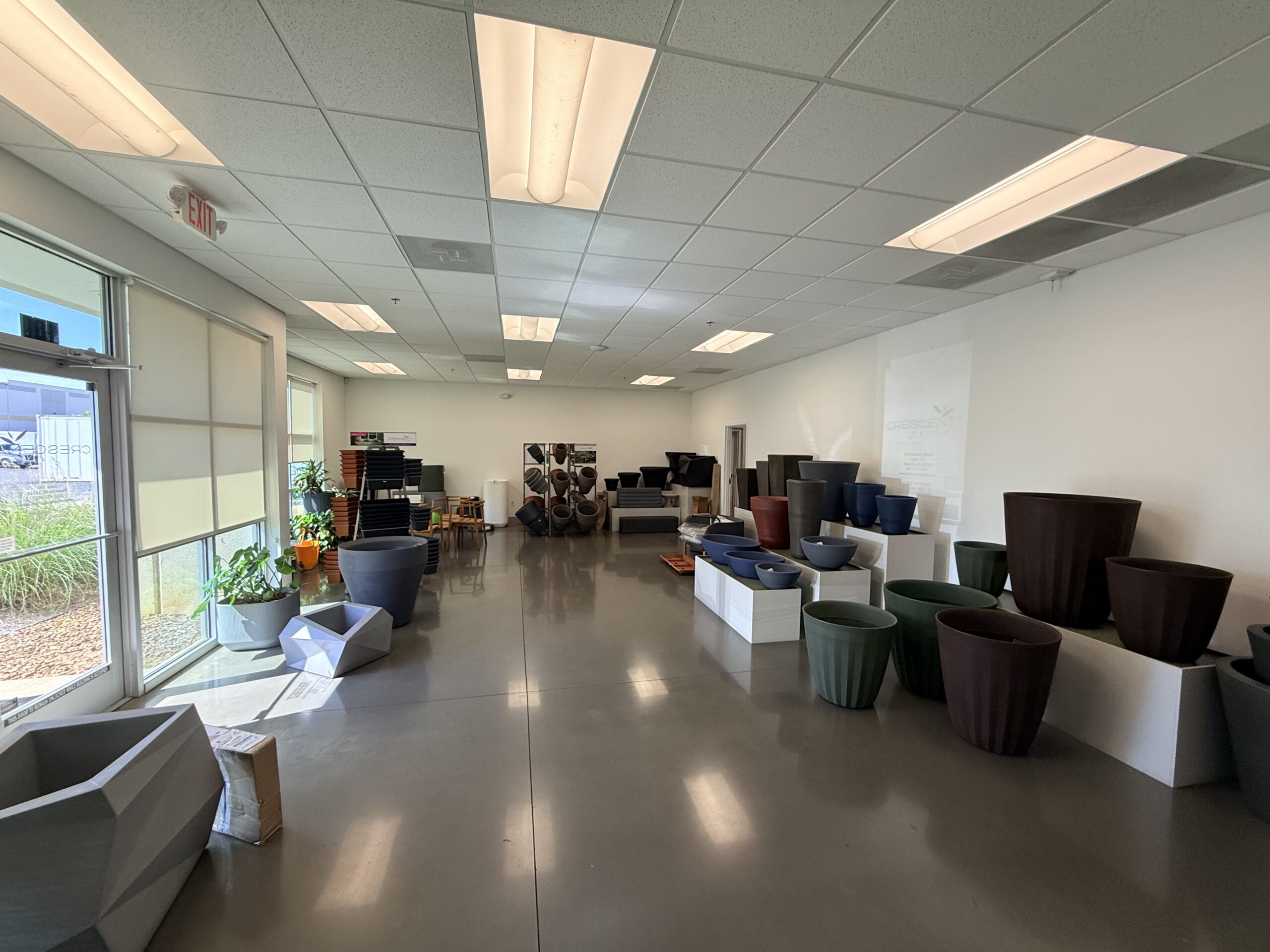 Commercial showroom interior photographed for property marketing
